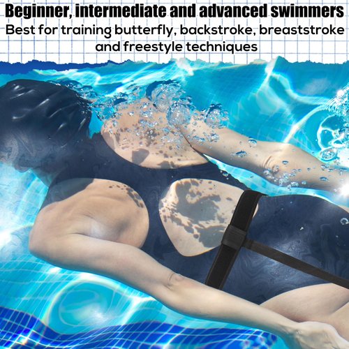 Swim Parachute Training Equipment, Swimming Parachute Pull Belt Set Pool Workout Exercise Trainer Equipment for Adults Women Beginner Backstroke Breaststroke Lessons