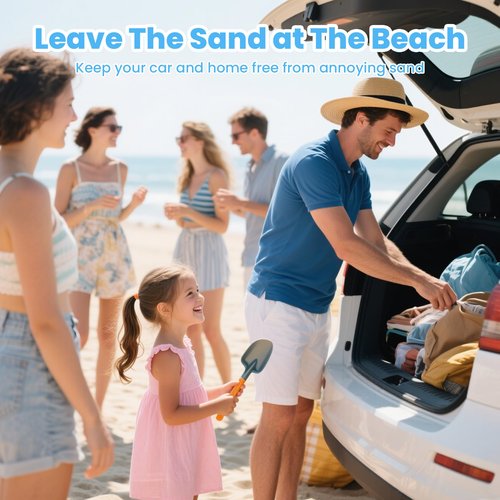 LETAAKA 2PCS Beach Sand Remover, Beach Essentials & Vacation Must Haves, Talc-Free Natural Formula, Reusable Gentle Skin-Friendly Sand Removal, Attaches to Bogg Bags, Women Gifts, Whole Family