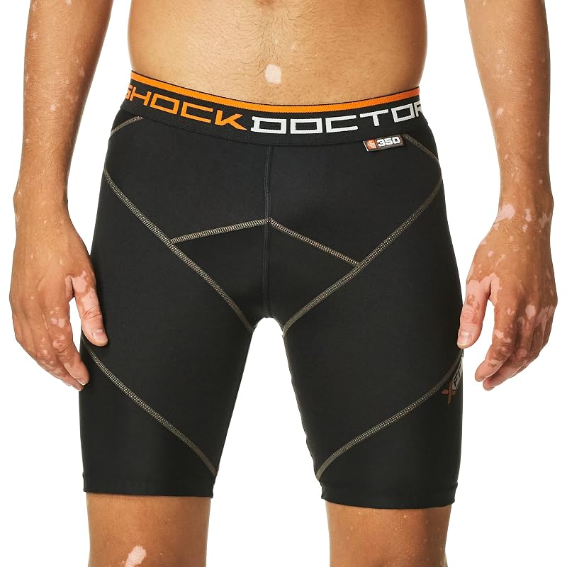 Shock Doctor Ultra Pro Boxer Compression Shorts with Carbon Flex Cup - Black, Large