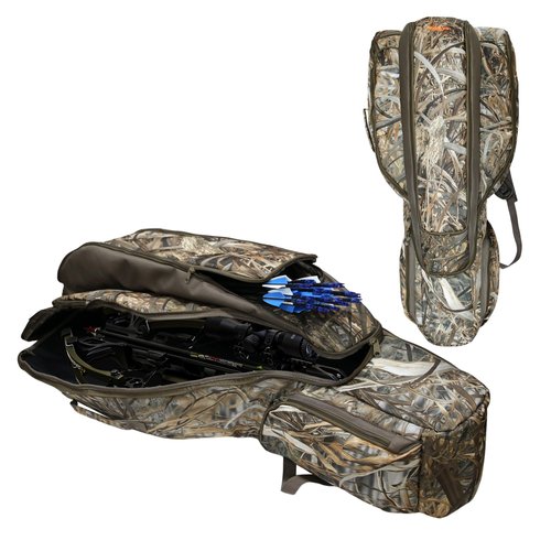 MYDAYS Soft Crossbow Case, Narrow-limb Crossbows Backpack, Soft Shell Padded Archery Gear Bag, Water Resistant Narrow Archery Bow Carrier Bag for Outdoor Hunting Shooting