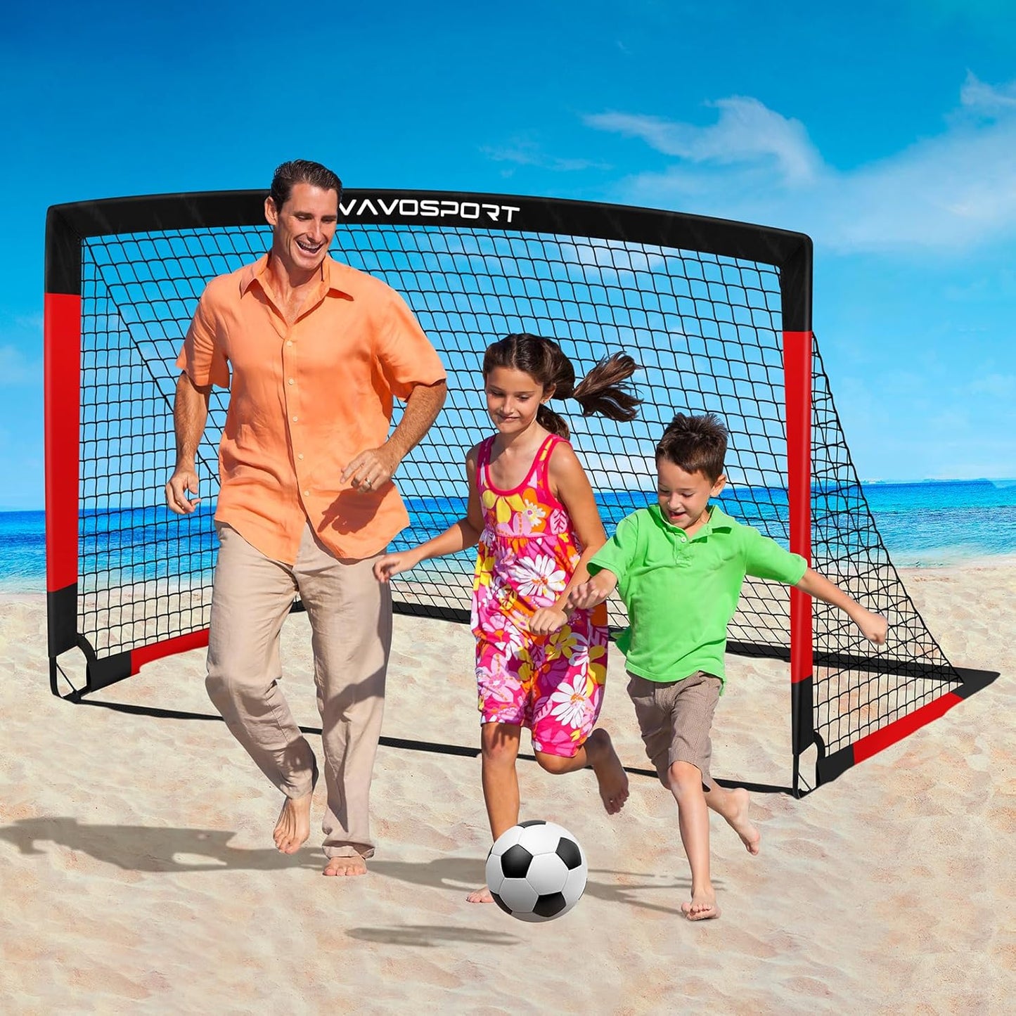 Kids Soccer Goals for Backyard Set, 2 of 4x3 / 6x4 ft Portable Soccer Goal Nets, Pop Up Mini Toddler Soccer Net Training Equipment & Ball, Cones for Ages 3-14, Outdoor Games Gifts for Youth