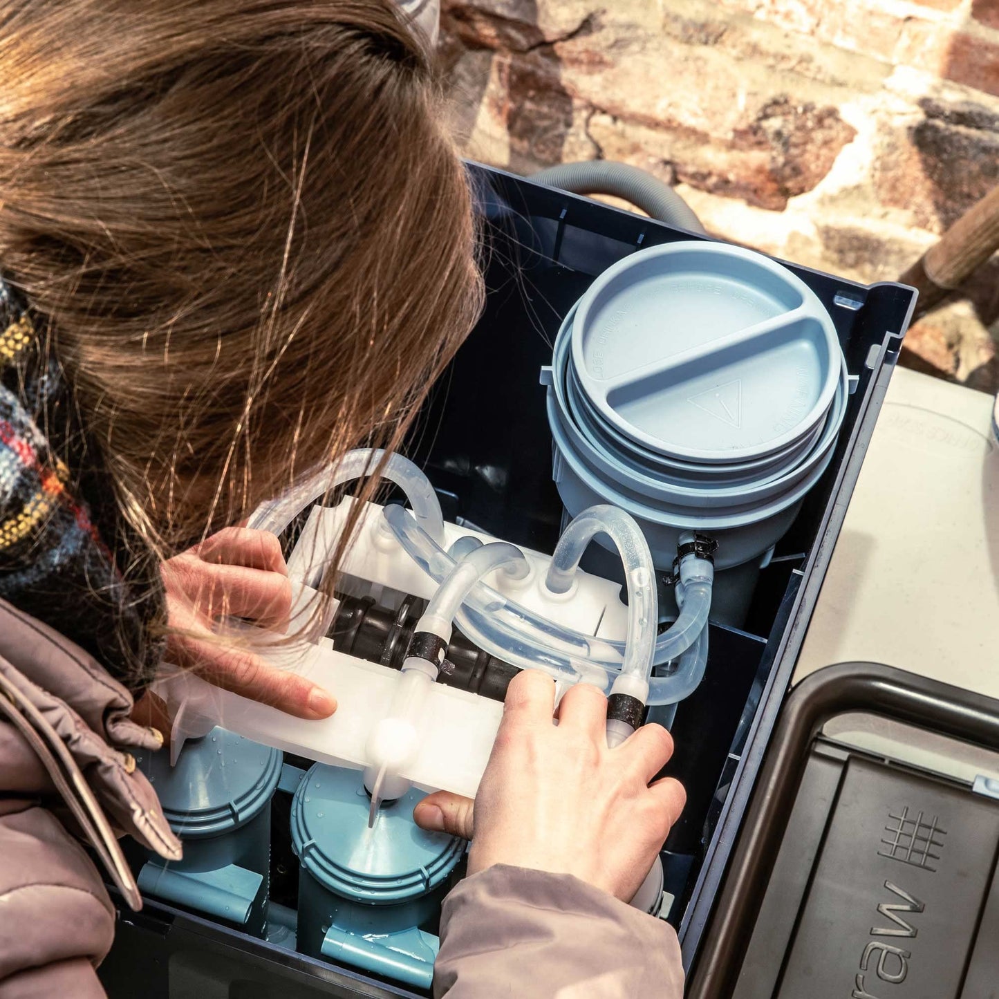 LifeStraw Max — High Flow, High-Capacity Water Filter and Purifier for Survival, Humanitarian Aid, and Remote Job Sites Blue