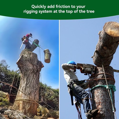 Rigging Ring Sling Rope 40203, 3/4" x 6’ Arborist Rope with #3 Aluminum Ring, 7-Pocket Adjustment Climbing Slings, 14600 lbs MBS