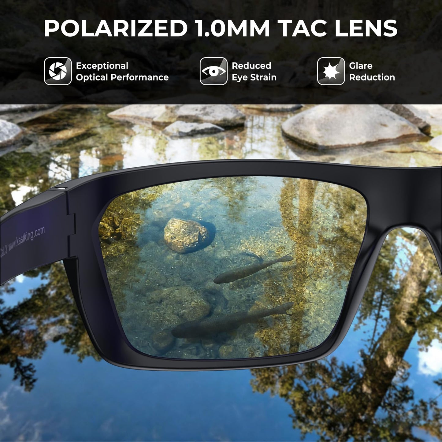 KastKing Huzzah Polarized Sport Sunglasses for Men and Women, Ideal for Driving Fishing Cycling and Running,UV Protection