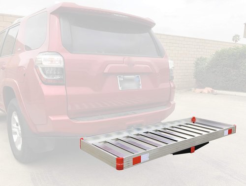MaxxHaul 60" x 22" Aluminum Cargo Carrier Rack Basket for Luggage for SUV Truck Car Van - 500 lbs. Capacity, Silver