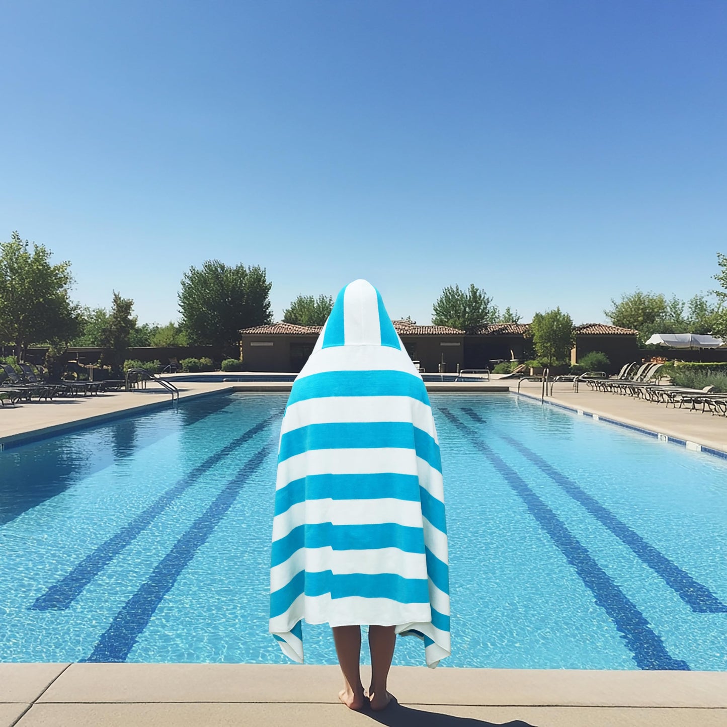 COTTON CRAFT Hooded Beach Towel for Adults - 100% Cotton XXL 35x84 Towel