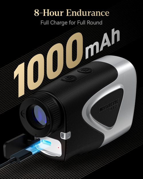 REDTIGER Range Finder Golf, 1200 Yards Golf Rangefinder with Slope, Light-Adaptive Display, 7X Magnification, Flag Lock Vibration, Rechargeable Laser Range Finder with Magnet, GolfVue Series 2