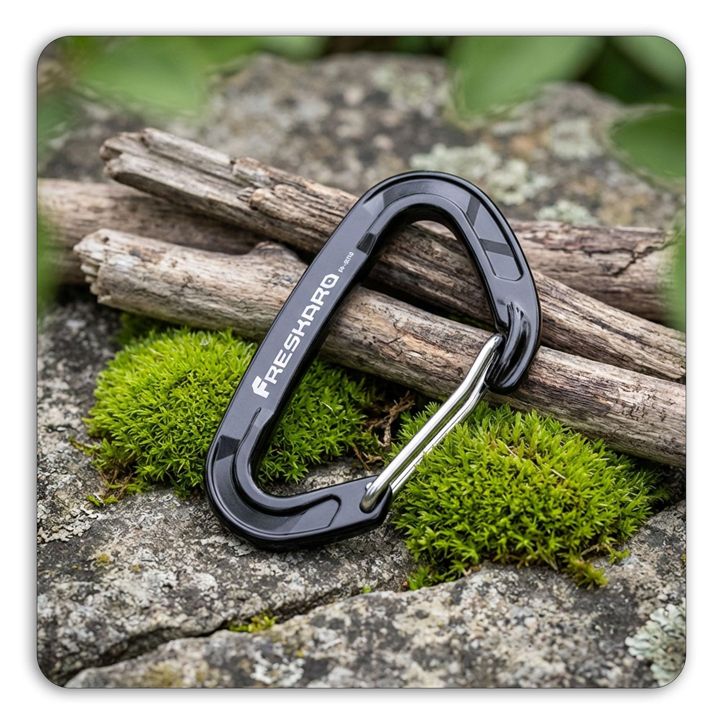 FresKaro 5pcs Nano Carabiner Clips, 8kN 1798lbs, Small Sturdy, Reliable Time-Tested Strong Spring Wiregate, Mini Size 2.37inch, Choice of 5colors