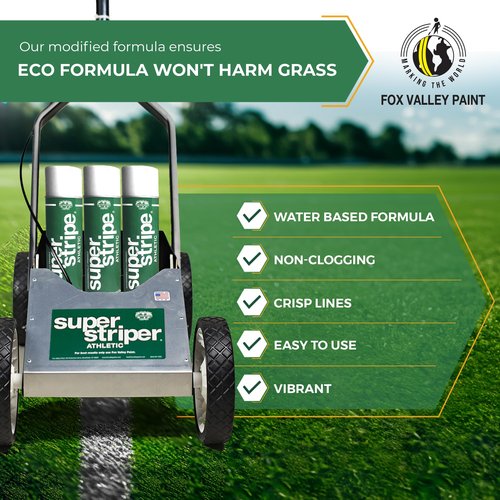 Fox Valley Athletic Super Striper Field Marker Machine Line Striping Machine for Soccer Fields, Outdoor Basketball Court, or Pickleball Court - A Superb Field Striping Machine