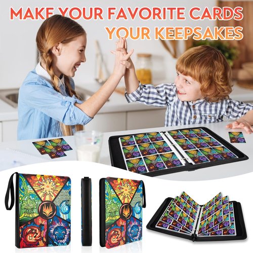 9 Pocket Card Binder for MTG/YGO/PTCG/Game Cards, Holds 900 Cards,Premium Card Collector Book for TCG Players,Toys Gifts for Kids(MTG-5)