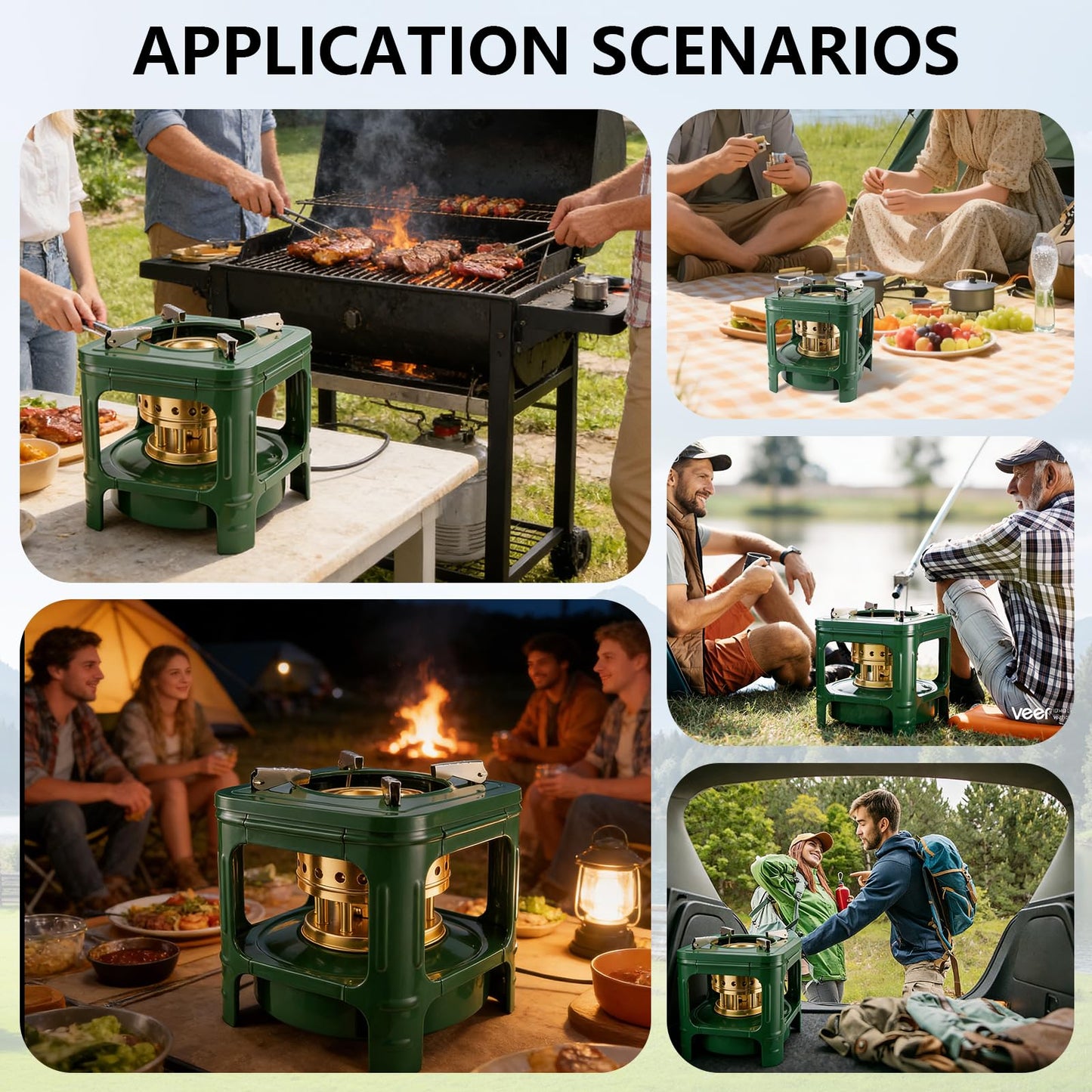 Kerosene Stove, Camping Picnic Stove, Portable Camping Diesel Alcohol Stove for Outdoor Cooking Emergency Heating Hiking Picnic Survival Gear