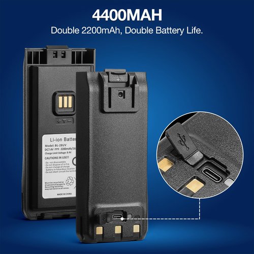 BAOFENG UV-28 Plus Ham Radio Handheld with GPS & APP Programming, 10W Long Range Dual Band Two Way Radio, FM Aviation NOAA Receiver, Frequency Copy, 1000CHs 【Dual 2200mAh Batteries+Speaker Mic】