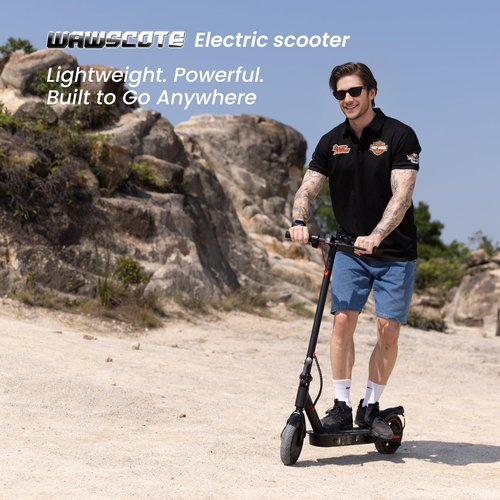 Electric Scooter - 500W Motor Electric Scooter Adults, 21 Miles Range, 18.6 MPH Max Speed, Double Braking Systems, 8.5’’ Pneumatic Tire Folding & Portable E-Scooter for Commuter