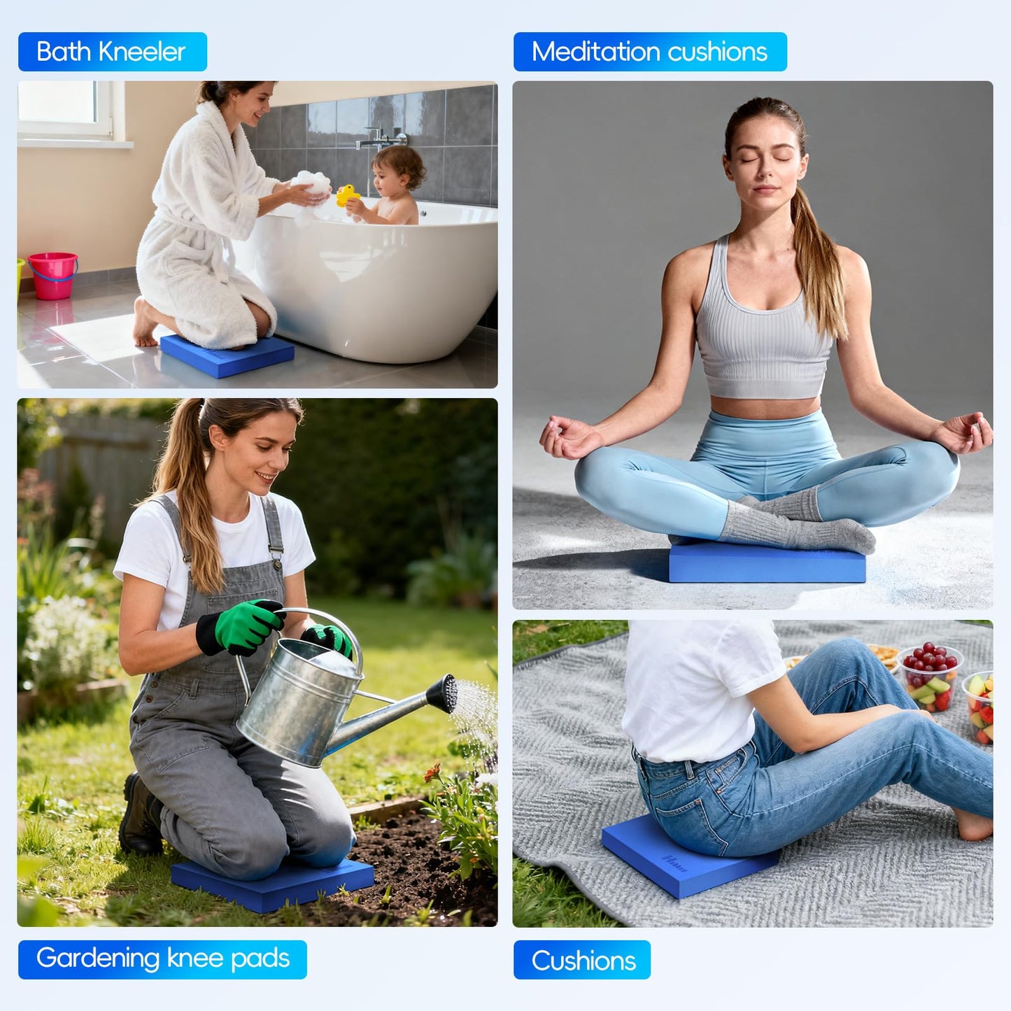 Professional Balance Pad, Nonslip Foam Exercise Balance Pad Cushion for Physical Therapy, Foam Balance Mat for Exercise, Yoga, Fitness, Stability Training and Stretching (Black, 18.9 * 15.0 * 2in)