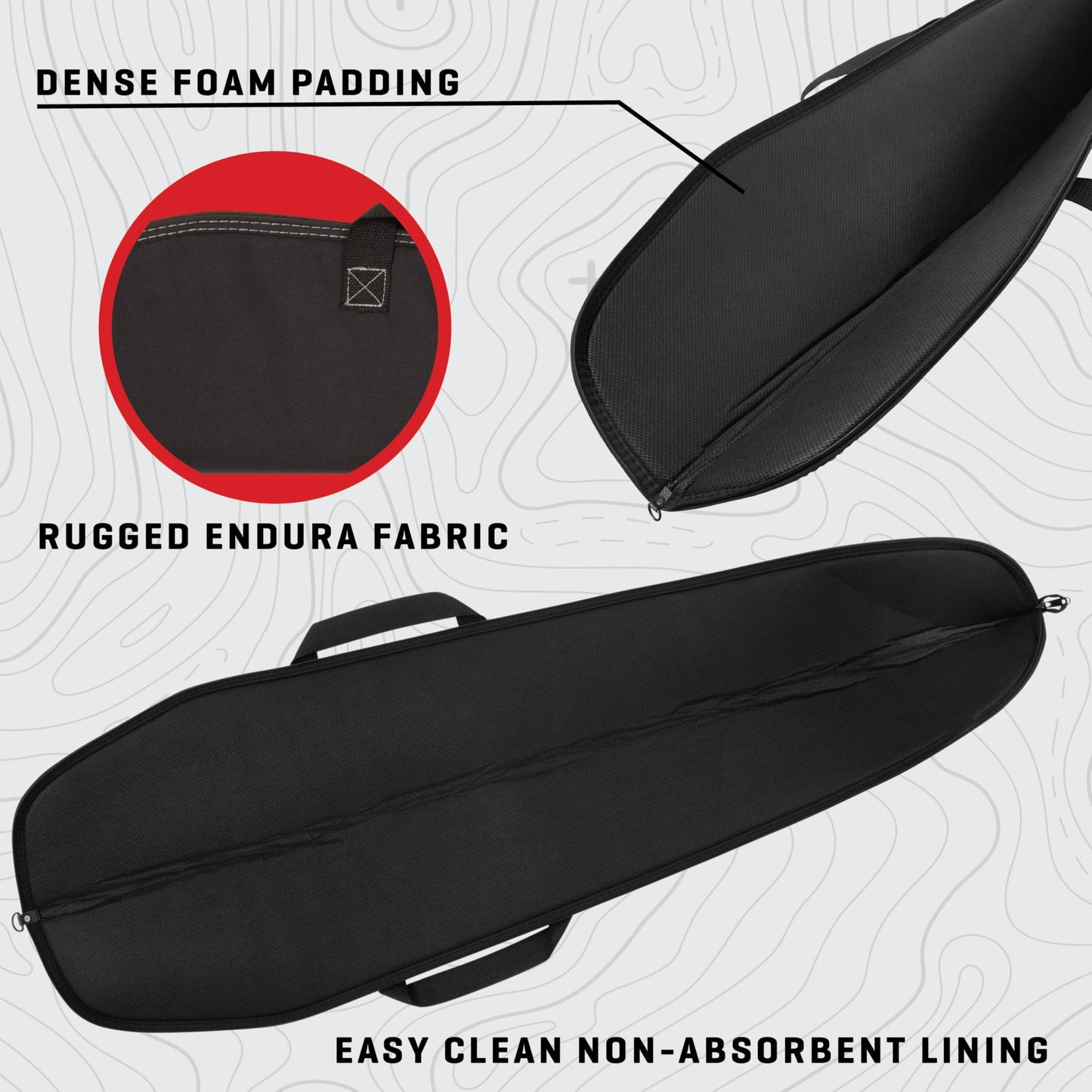 Allen Company Durango 52" Soft Gun Case - Rifle Shotgun Bag with Foam Padding for Hunting Range Transport - Durable Black Firearm Storage Case