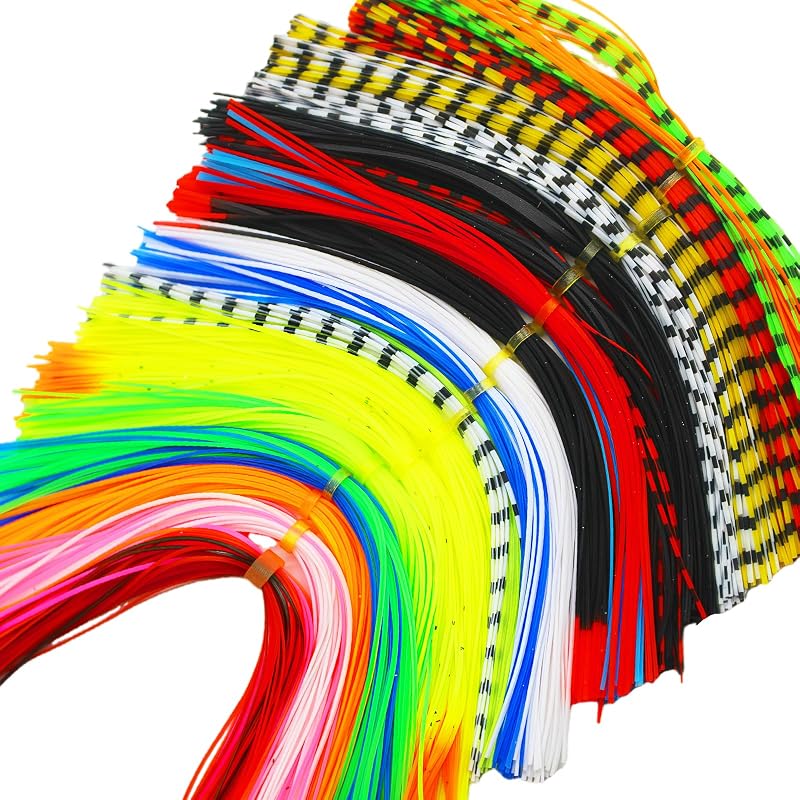 25-Color Silicone Fly Tying Material Set – 5.1" Strands for Lures, Jigs & Skirts (Variation: 25 colors)