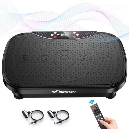 MERACH Vibration Plate Exercise Machine, Vibration Plate with Bluetooth and LED Display, Vibrating Plate Exercise Machine for Women Men, Workout Equipment for Home