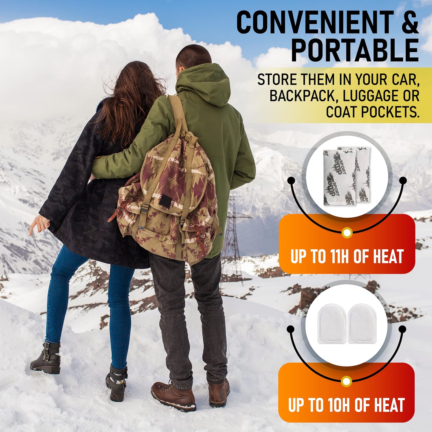 Hand & Toe Warmers - Variety Pack, 30 Pairs Hand Warmers, 10 Pairs Toe Warmers With Adhesive - Safe, Easy, All Natural - Air Activated, Body, Hands & Toes -Odorless Hot Hand & Toe Warmer - Sport Temp