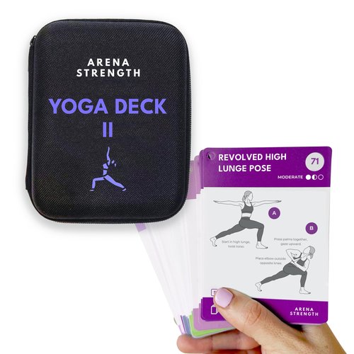 Arena Strength Yoga Asana Cards | Yoga Card Deck II | Yoga Workout Cards | Yoga Pose Cards | Yoga Teaching Accessories | Yoga Accessories