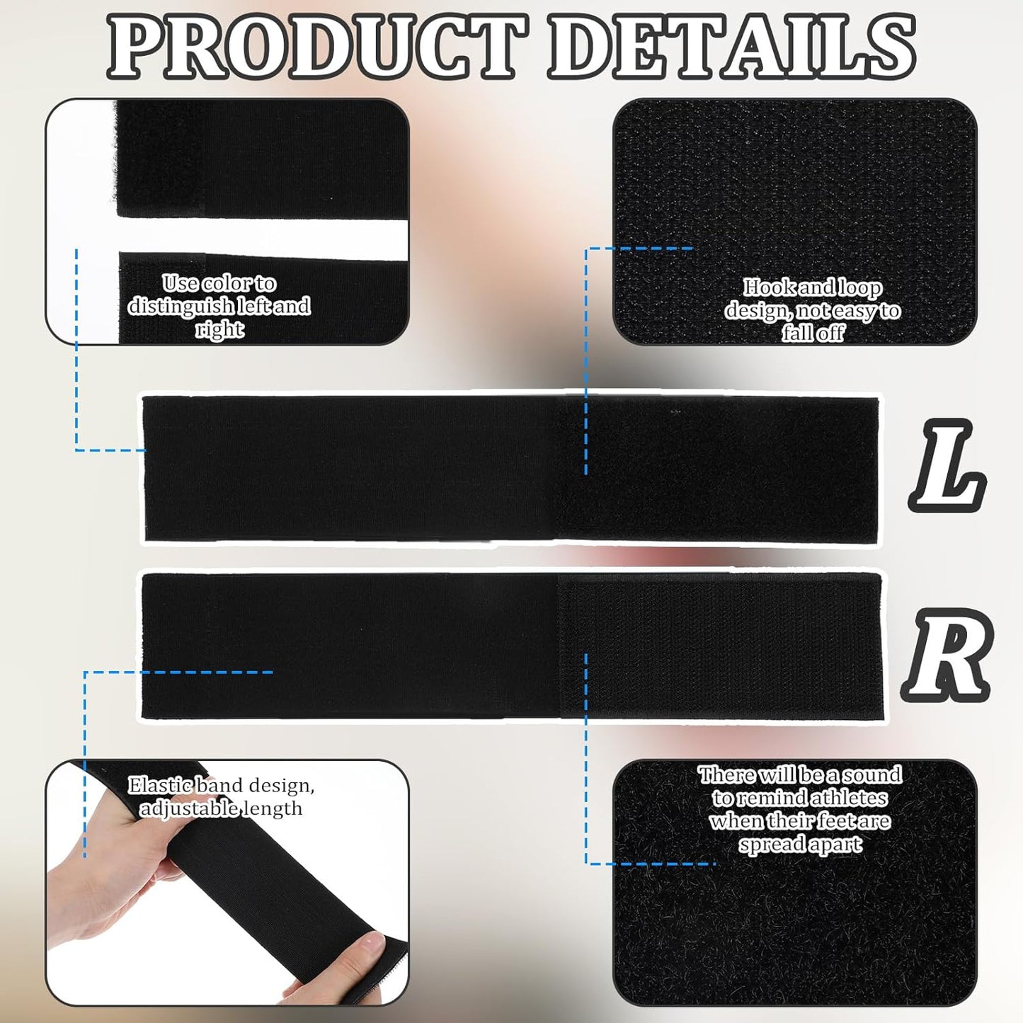 2Pair Back Handspring Trainer, Gymnastics Sticky Toes Gymnastics Tumbling Trainer, Adjustable Bands, Gymnastic Equipment for Home, Gymnastic Stuff