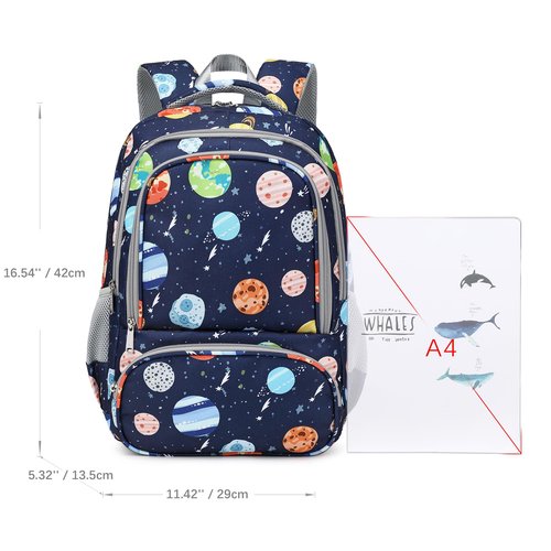 abshoo Lightweight Elementary School Backpack For Boy Kindergarten Boys Bookbag Solar System Kids School Bags (Space Planet)