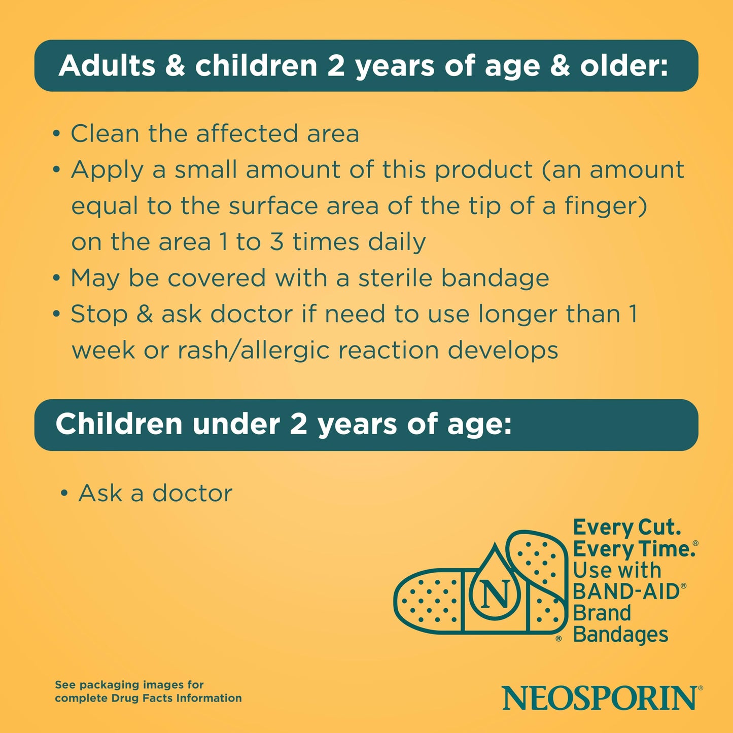 Neosporin Original First Aid Antibiotic Ointment for Wounds, Infection Protection Treatment, Germ-Killing Formula, Helps Minimize Appearance Of Scars for Minor Cuts, Scrapes, Burns, 1 Oz