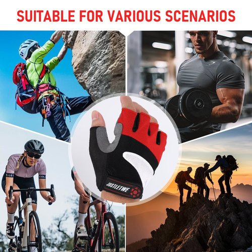 vtgrf Men’s Cycling and MTB Gloves, with Fingerless Style. Women’s Workout Gloves Too.