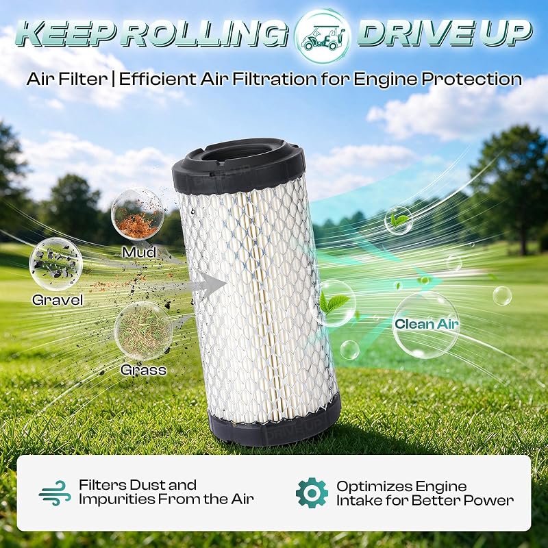 EZGO Golf Cart Tune Up Kit — Air Filter, Oil Filter, Spark Plugs for 2005-2009 TXT & 1996-Up ST350