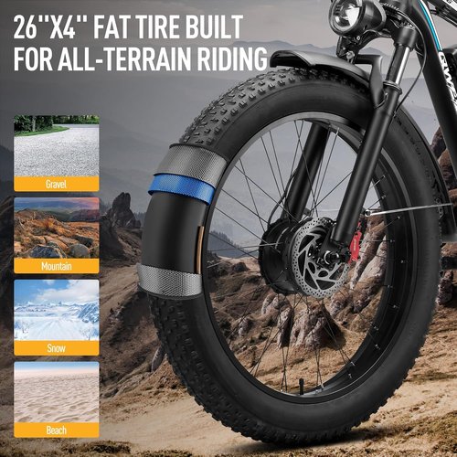 Dual Motor Ebike,37MPH Fast Electric Bike Peak 3000W 52V 23AH EBike for Adults UL Certified Battery Commuting Electric Bicycle 87 Miles Long Range 7-Speed 26" Fat Tire Full Suspension E Bike (Silver)