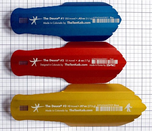 TheTentLab(R Deuce(R) of Spades™Ultralight Backpack Trowel in Three Sizes (#2, Fire!, .6oz)