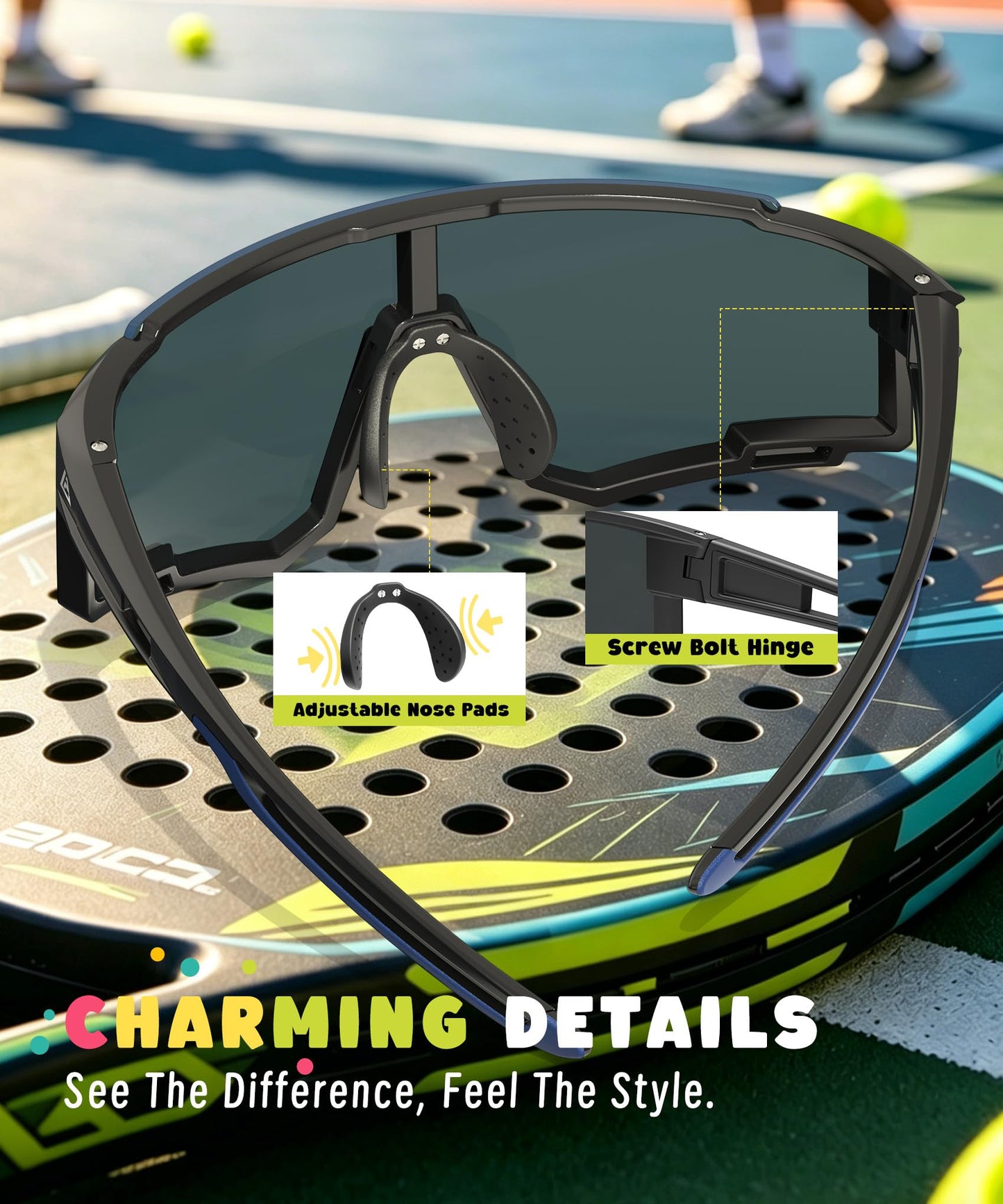 KALIYADI Polarized Kids-Sunglasses Sports Sunglasses-for-Kids: Boys Girls Sun Glasses with UV400 for Running Cycling Age 6-14