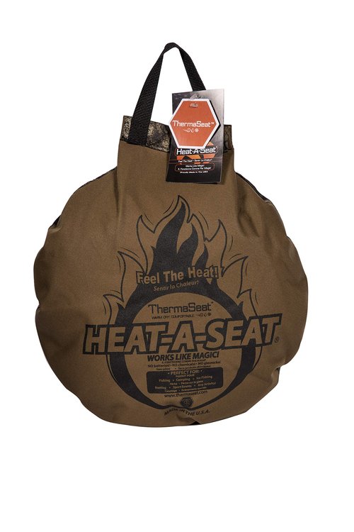 Northeast Products Heat-A-Seat by ThermaSeat- Insulated Hunting Seat Cushion, Blaze/Black 17-Inch, Coyote 600 Denier/Mossy Oak Camo