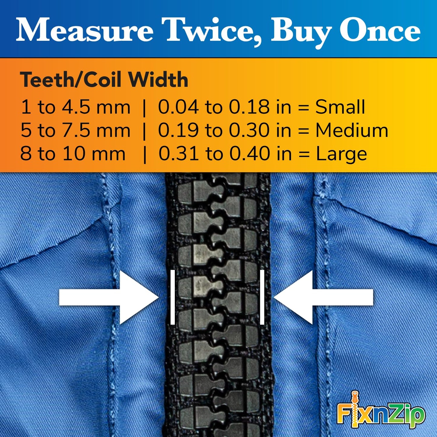 FixNZip Large Black Nickel Zipper Repair Kit | Universal No-Sew Slider Replacement for Heavy Jackets, Wetsuits, Boat Covers, and Luggage | Instant and Reusable Zipper Repair Tool | Sizes 8-10