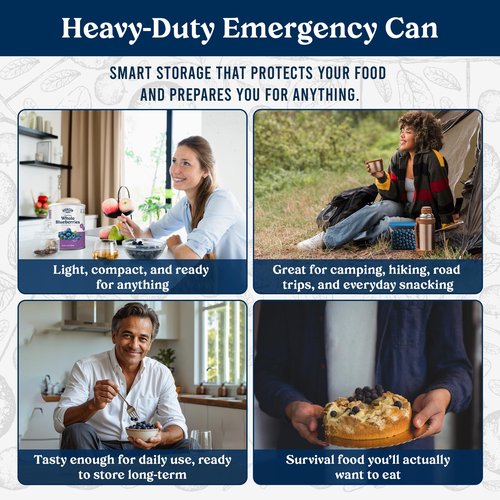 Augason Farms Freeze Dried Whole Blueberries Can – Dehydrated Fruit for Baking & Emergency Food Supply – Freeze & Dried Camping Food with Long Shelf Life for Everyday Meals – 26 Servings