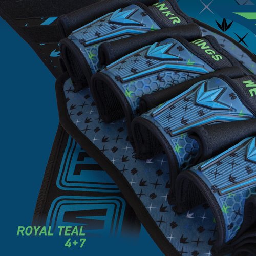 Bunkerkings Fly2 Strapless Paintball Harness Pod Packs - 4+7 Royal Teal