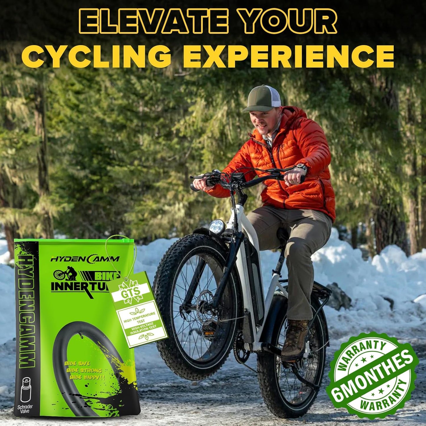 2/4 Pack 20"/26" x4.0 Fat Tire Tube, 20"/26" x3.5/4.0 E-Bike Bicycle Fat Tire Tubes AV 32mm Schrader Valve with 2 Tire Levers, 20"/26" x4 Bike Tube for 20/26 Inch Ebike Electric Bicycle Road Mountain
