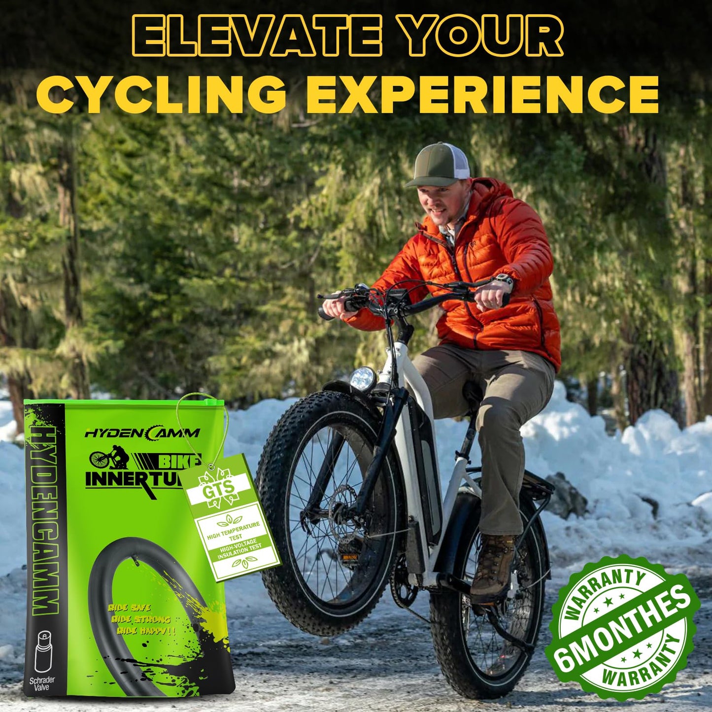 2 Pack 20x4.0 Fat Tire Tube, 20x3.5/4.0 E-Bike Bicycle Fat Tire Tubes AV Schrader Valve with 2 Tire Levers, 20x4 Bike Tube for 20 Inch Ebike Electric Bicycle Road Mountain