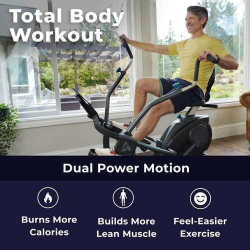 Teeter FreeStep Recumbent Cross Trainer Stepper, Zero-Impact Exercise Bike Alternative w/Patented Physical Therapy Stride, Up to 350lb, Free App w/Trainer Workouts (LT3+Mat+Gel Seat Bundle)