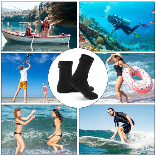 JIEYAO Neoprene Water Socks 3mm, Swimming Diving Socks Water Sports Fin Boot Sock Neoprene Surf Booties Dive Boots for Snorkeling Beach Volleyball