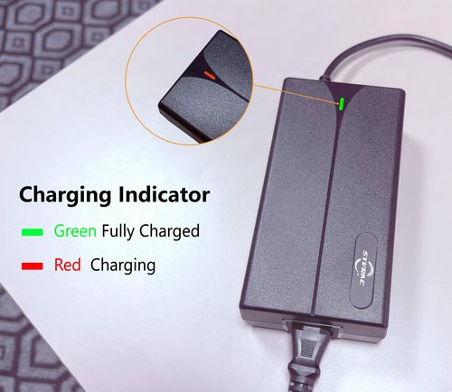 Syvrac 54.6V 2A Charger for 48V Lithium Batteries - E-Bike/Scooter/Hoverboard Charger，UL & FCC Certified with US Plug, DC 5.5x2.1mm Connector, Fast Charging & Overload Protection