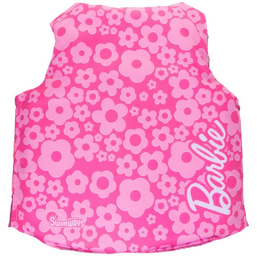SwimWays Barbie Swim Trainer Life Jacket, US Coast Guard Approved Life Vest Kids Swim Vest, Pool Floats & Life Jackets for Kids 33-55 lbs