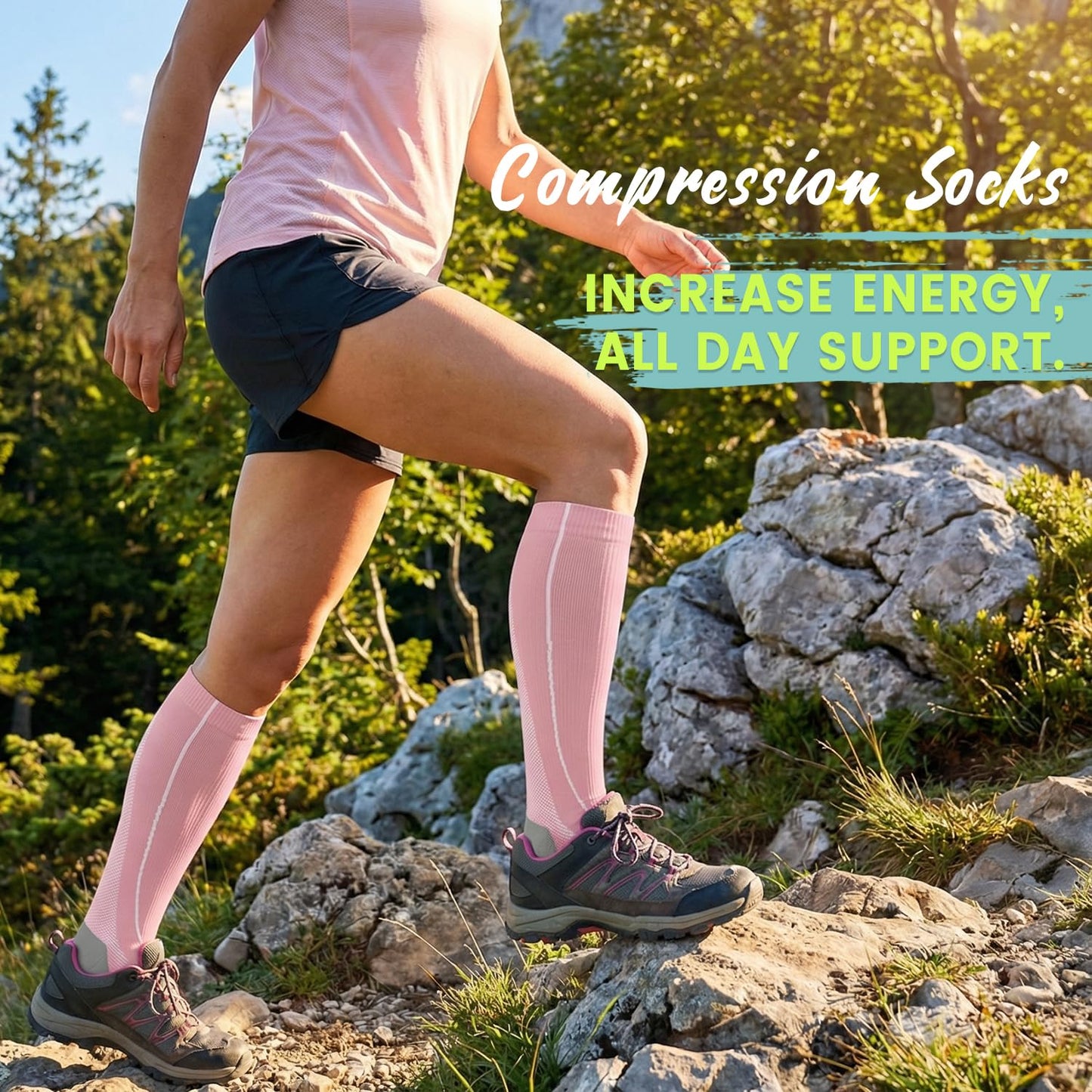 Iseasoo Copper Compression Socks 15-20 mmHg for Men & Women 8 Pairs – Circulation Support for Nurses, Travel, Running, Hiking, Soccer（S/M）