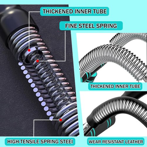Saker Twister Arm Trainer, Adjustable 66-110LB Forearm Strengthener Chest Exerciser, Heavy-Duty Spring Resistance Upper Body Workout Equipment, Wrist Trainer for Home Gym & Portable Strength Training