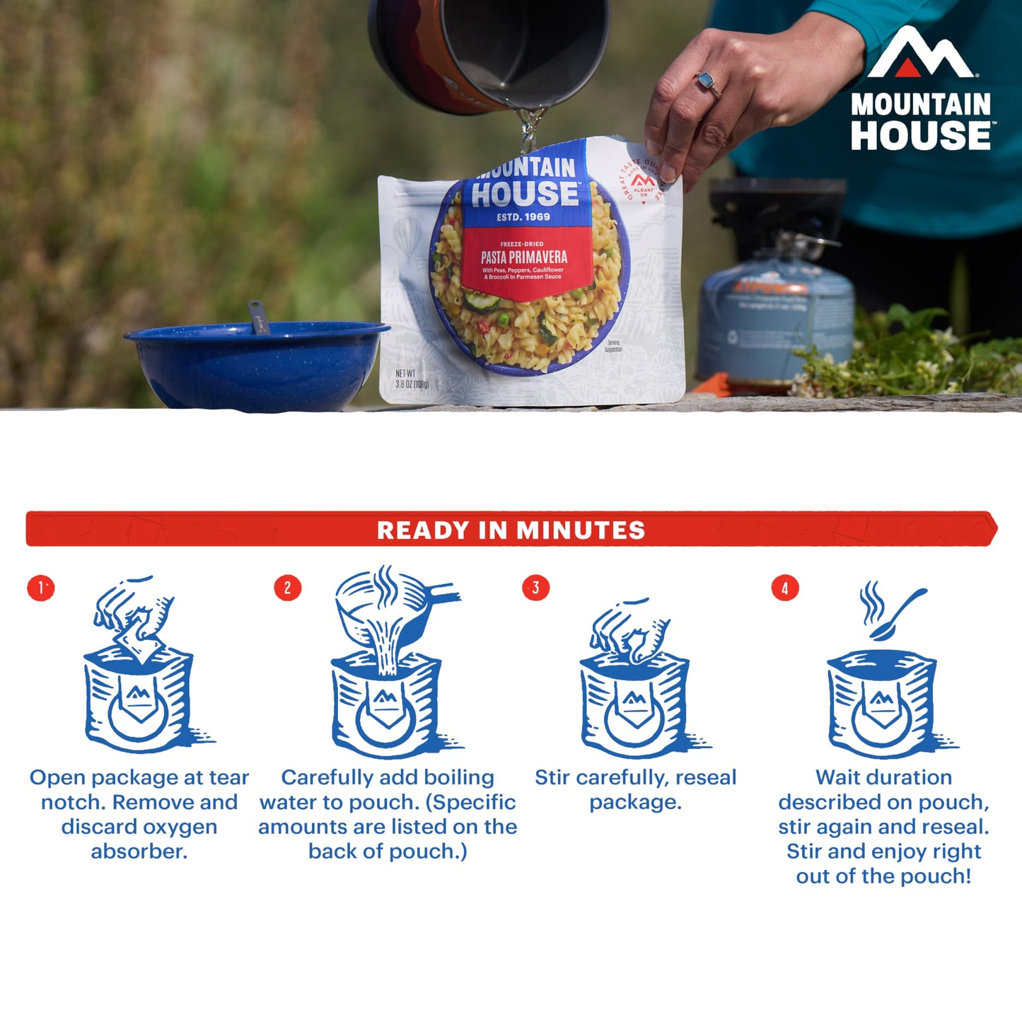 Mountain House Chicken & Dumplings | Freeze-Dried Food for Camping, 4 Servings, 30-Year Shelf-Life, 2-Pack