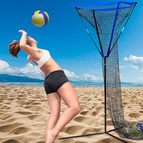 Volleyball Setter Training Net Outdoor Training Equipment Spike Ball Hitting Practice Portable Beach Adjustable Height