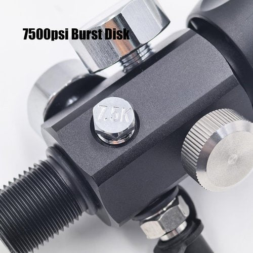 Aopkeo DIN Valve Fill Station Adapter 4500psi/300bar with 20inches Hose Dual Gauge for Charging Scuba Tank Paintball PCP Airsoft Diving HPA Cylinder (M18*1.5 Thread)
