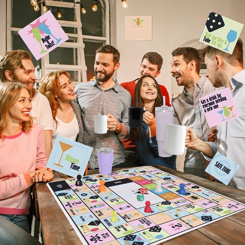 BOMBAXCEIBA Drinking Games for Adults Party-Drink Up Board Game-Drinking Games for Game Night for Christmas and Any Occasion, Age 21 Up21,Players 2-8