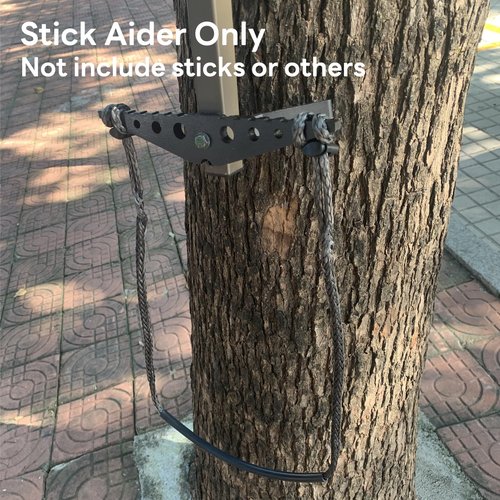 ZIVOXIA Climbing Stick Aider for Hunting, Daisy Chain Double Step, Hand-Braided 1.5Ft Length Lightweight Rope Ladder Tree Stand - Weighs Only 2 Ounces