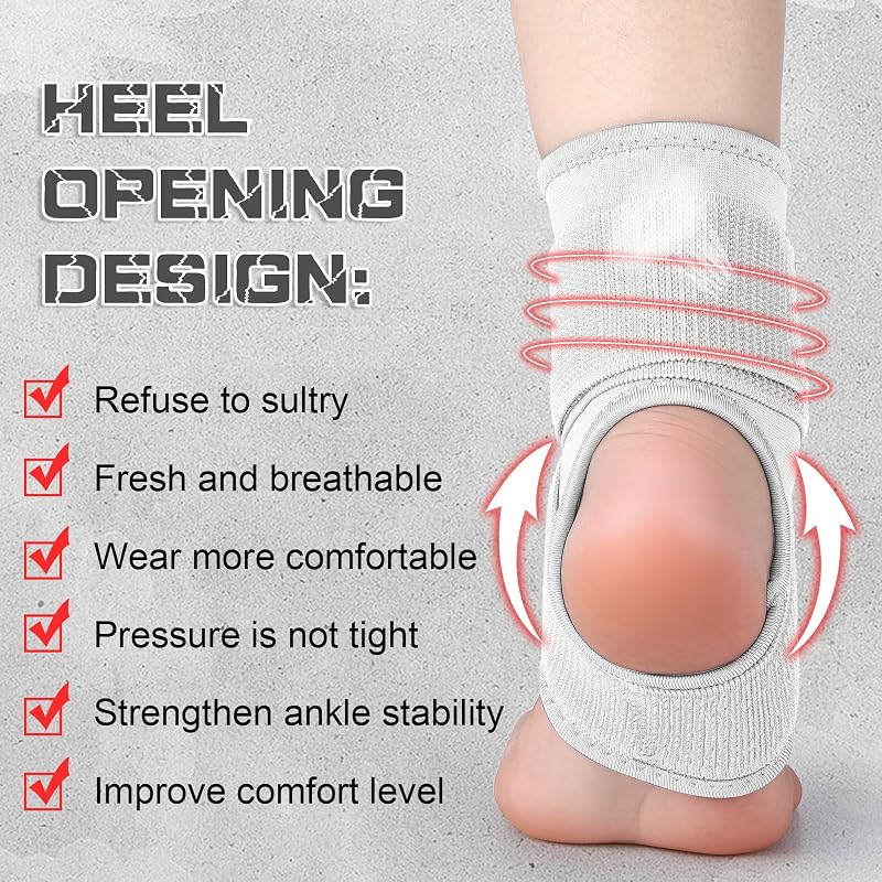 Honoson 2 Pcs Kids Ankle Braces - White, Size S (White+S) Youth Ankle Support for Sports