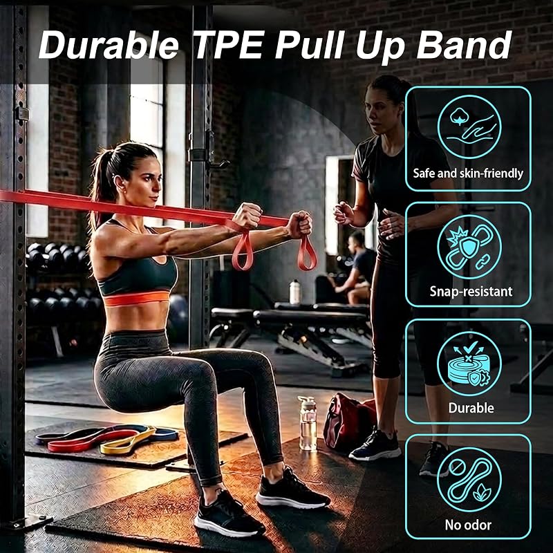 Resistance Bands for Working Out - 4-Level Pull Up Assistance Bands (4PCS)